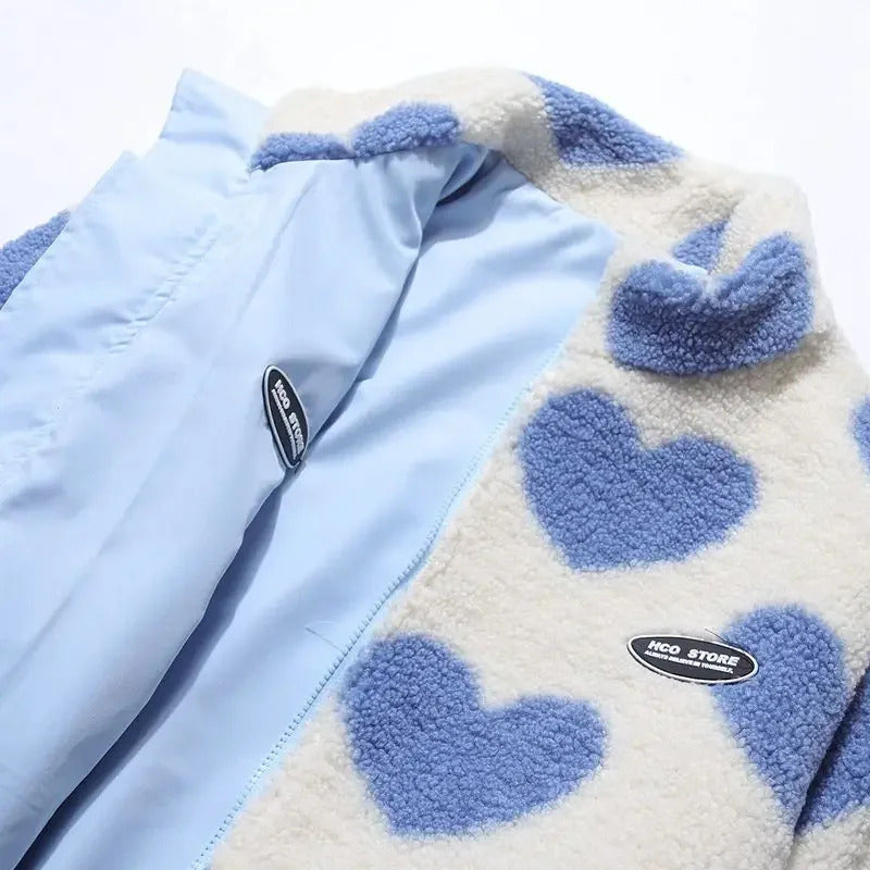 Mia | Veste réversible avec cœurs
