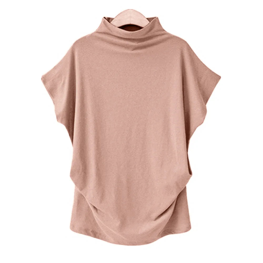 Lyra | Blouse à col roulé à manches courtes
