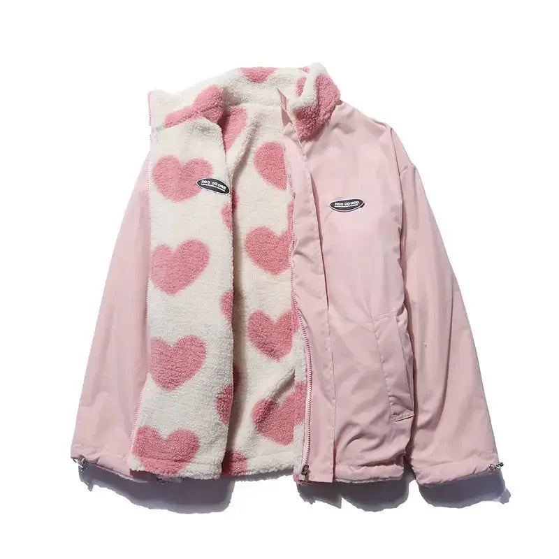 Mia | Veste réversible avec cœurs