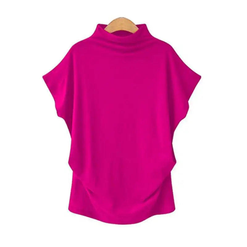 Lyra | Blouse à col roulé à manches courtes