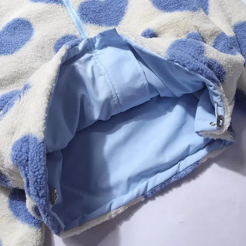 Mia | Veste réversible avec cœurs