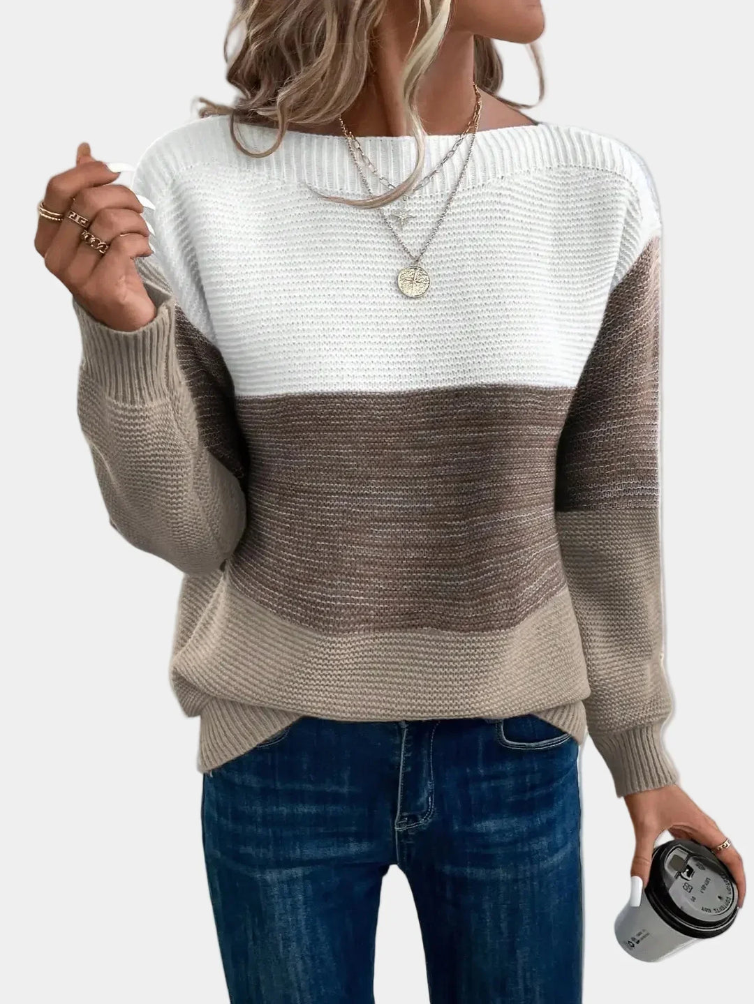 Cyraline | Pull Tricoté Ombre Stylé