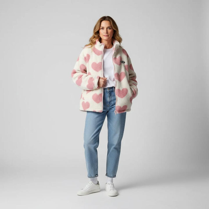 Mia | Veste réversible avec cœurs