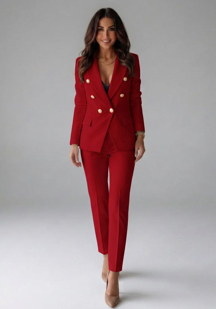 Gabrielle | Ensemble tailleur veste croisée et pantalon