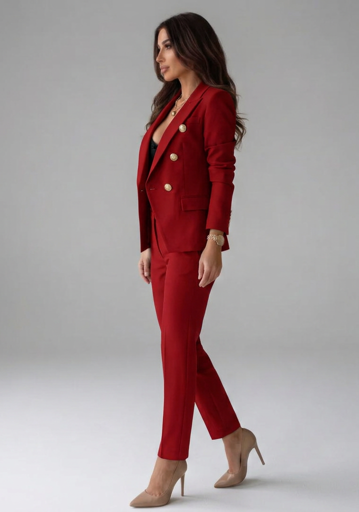 Gabrielle | Ensemble tailleur veste croisée et pantalon