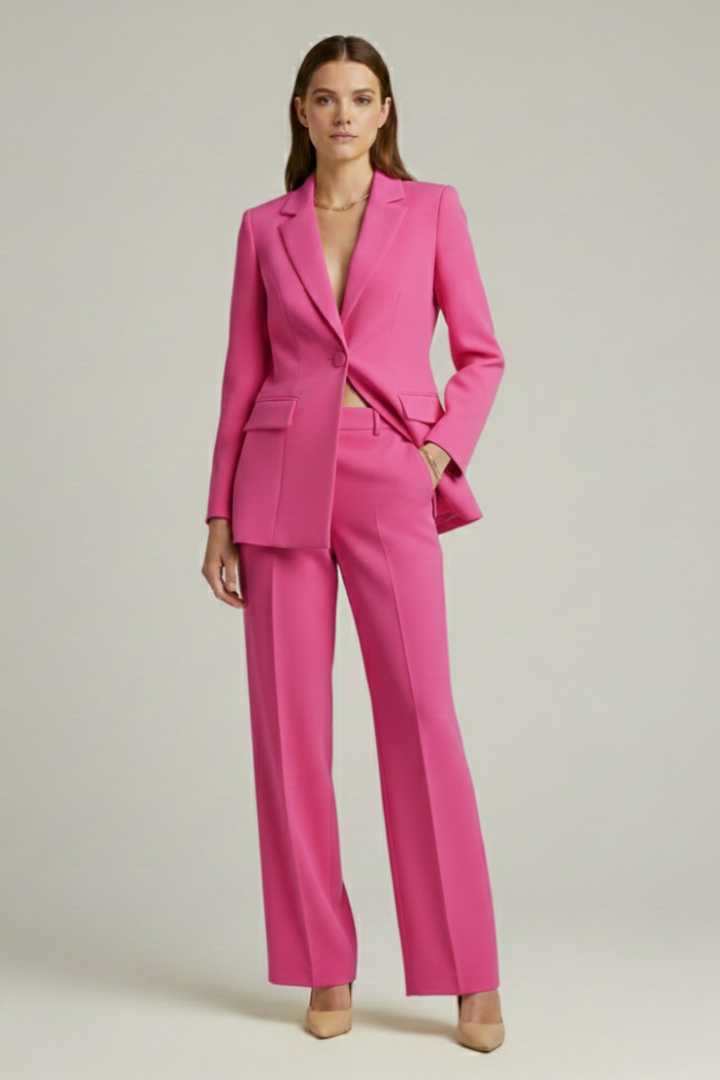 Ensemble tailleur – Veston structuré et pantalon jambe large