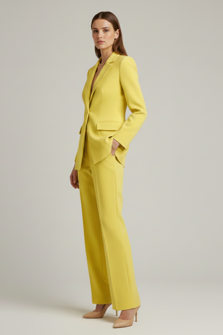 Ensemble tailleur – Veston structuré et pantalon jambe large