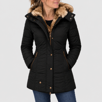 Bochra™ | Parka matelassé avec capuche en fausse fourrure