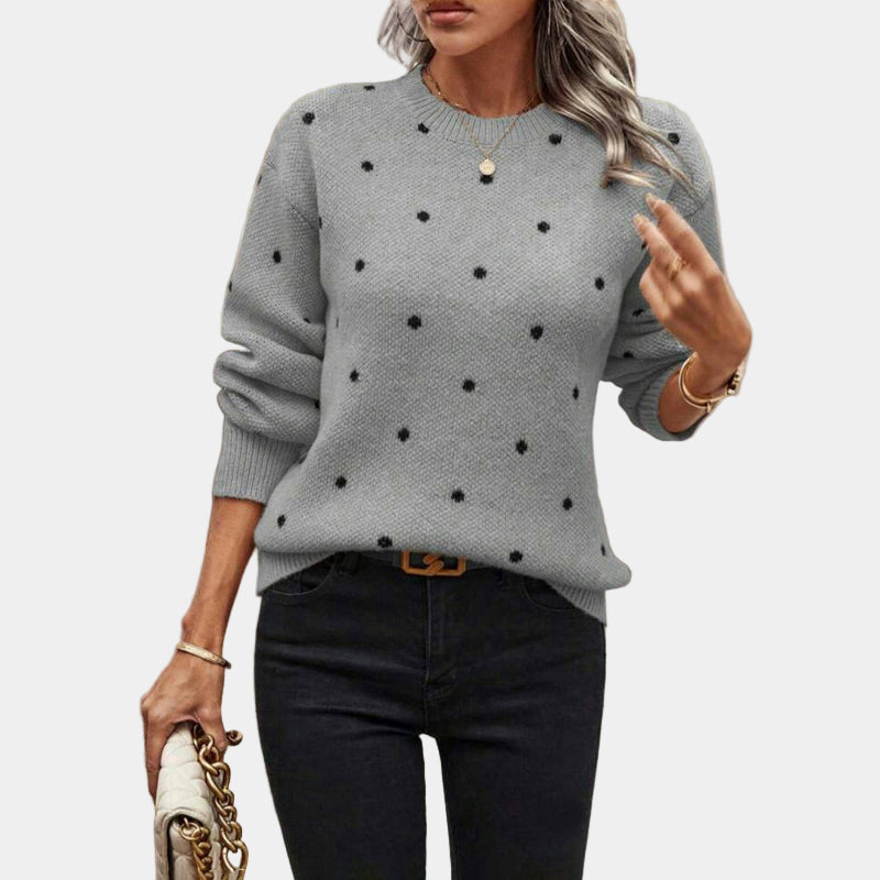 Darielle | Pull en Tricot à Pois Sophistiqué