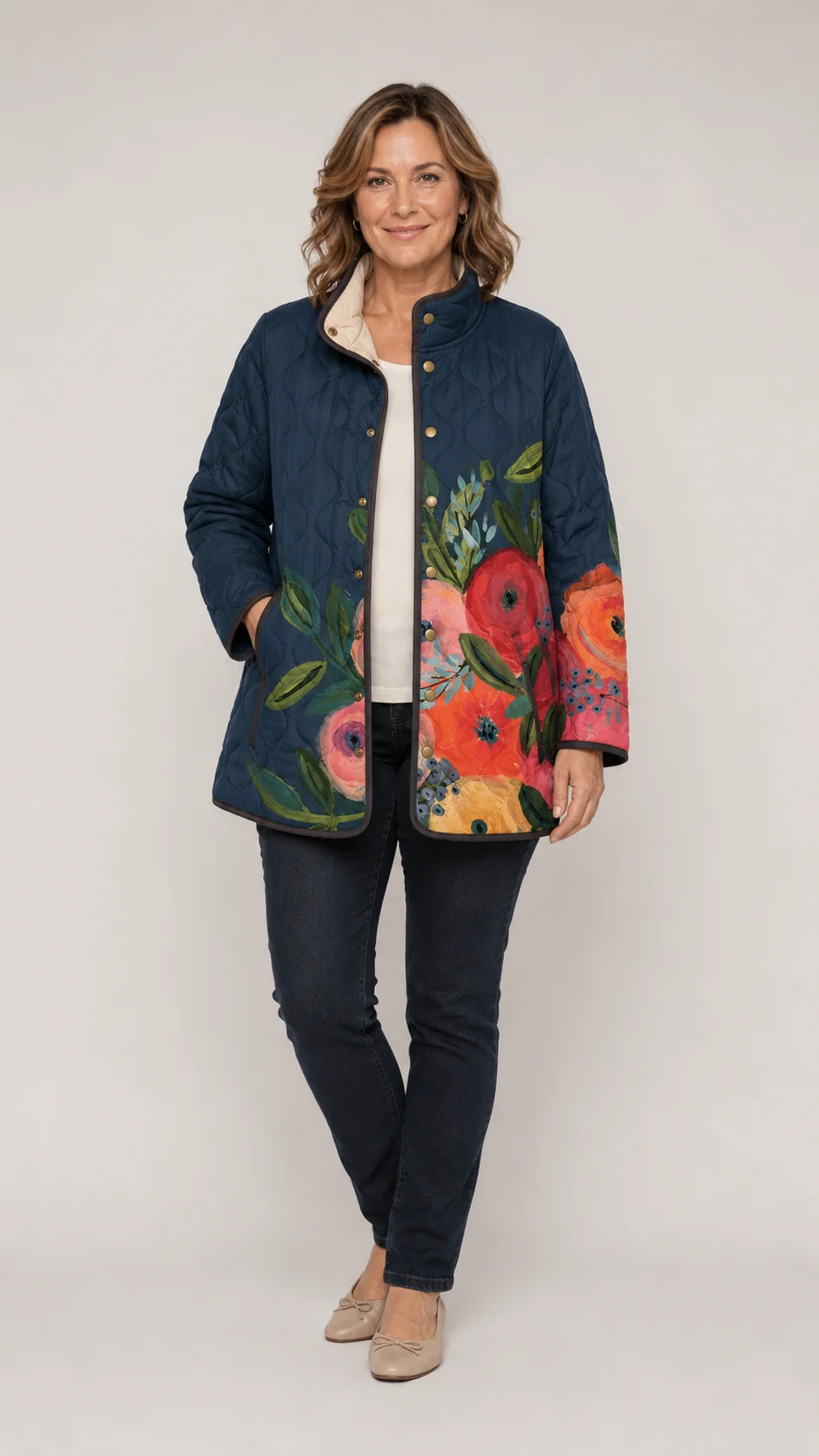 Rita - veste matelassée fleurie