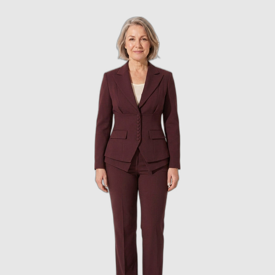 Anouk | Ensemble tailleur blazer et pantalon jambe large