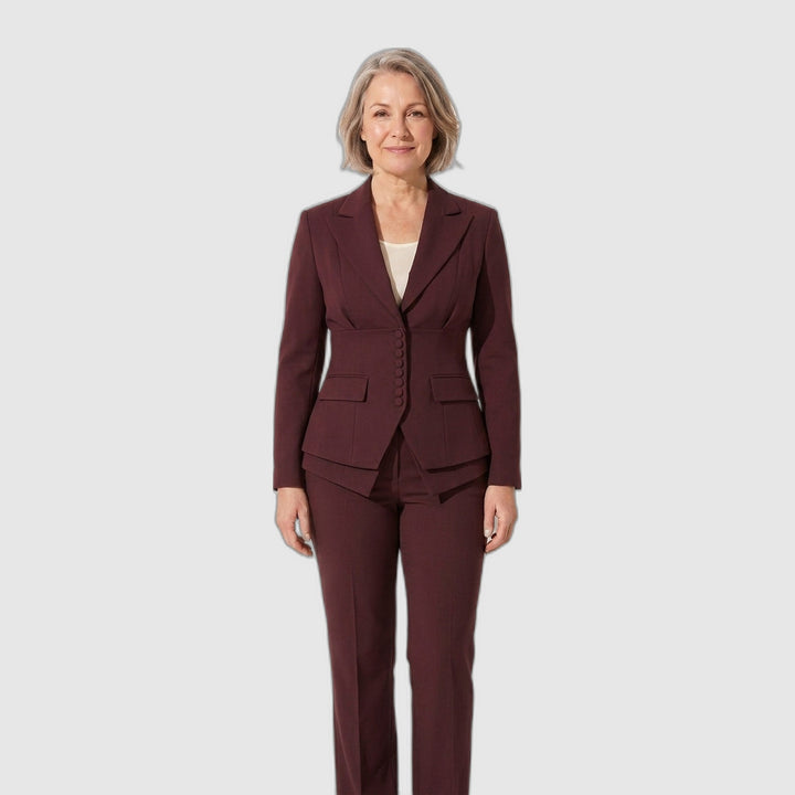 Anouk | Ensemble tailleur blazer et pantalon jambe large