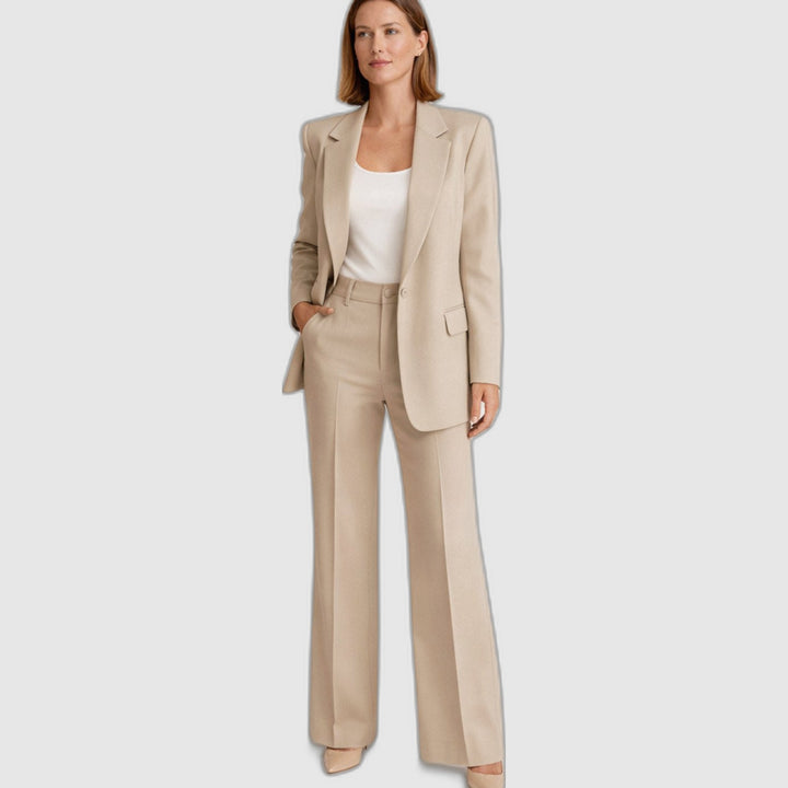 Aria | Ensemble pantalon et blazer à jambe évasée