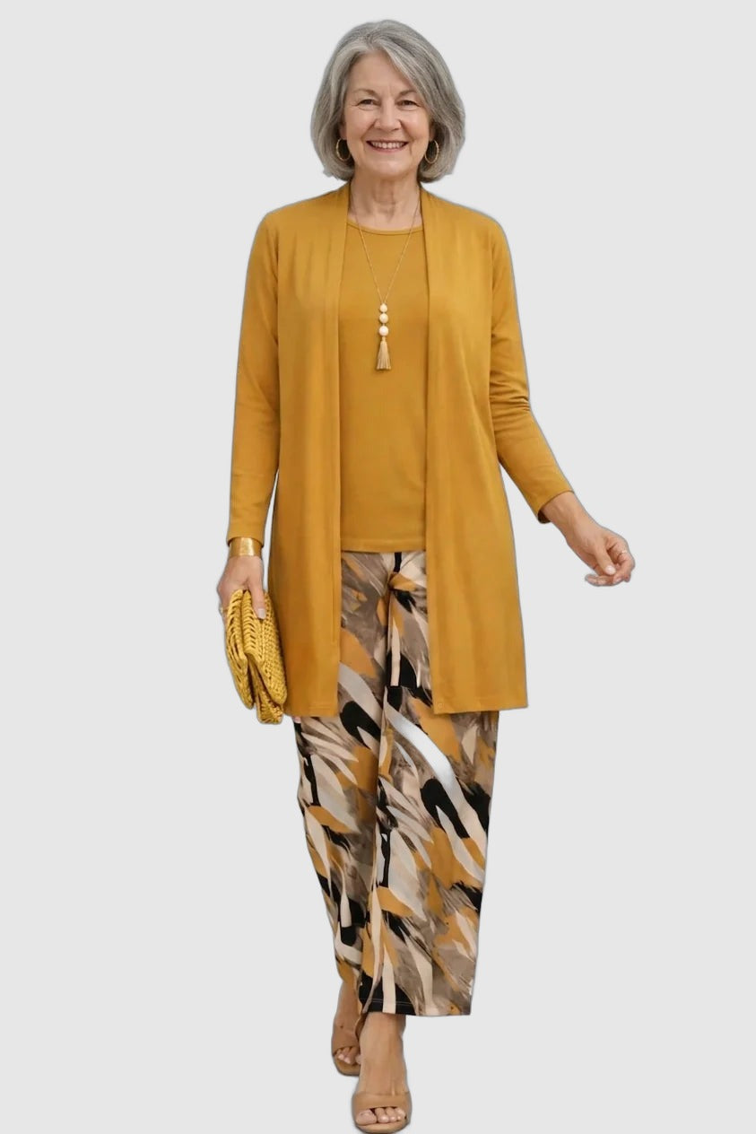 Nicole™ | Ensemble Trois Pièces Moutarde