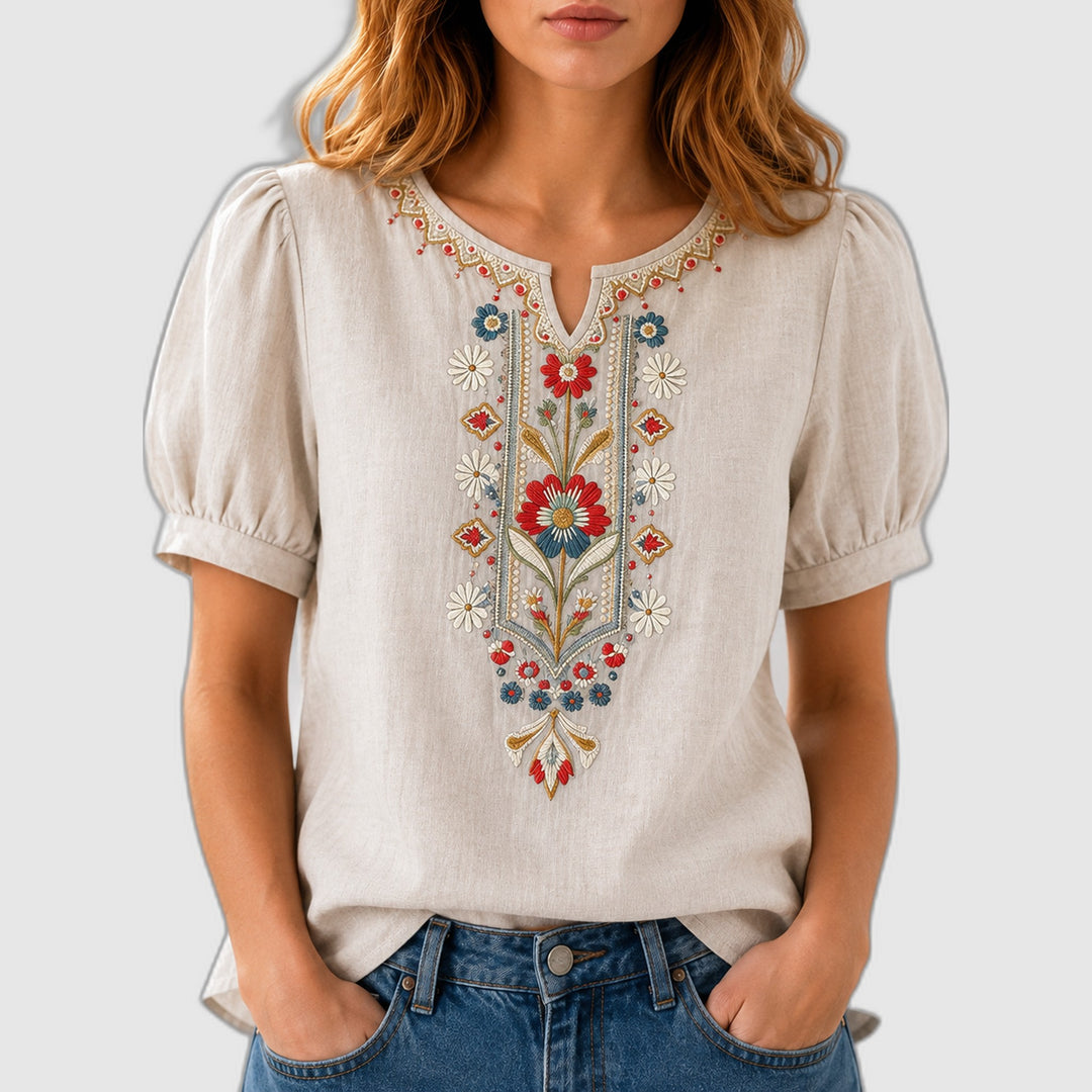 Seraphina | Blouse Brodée Florale