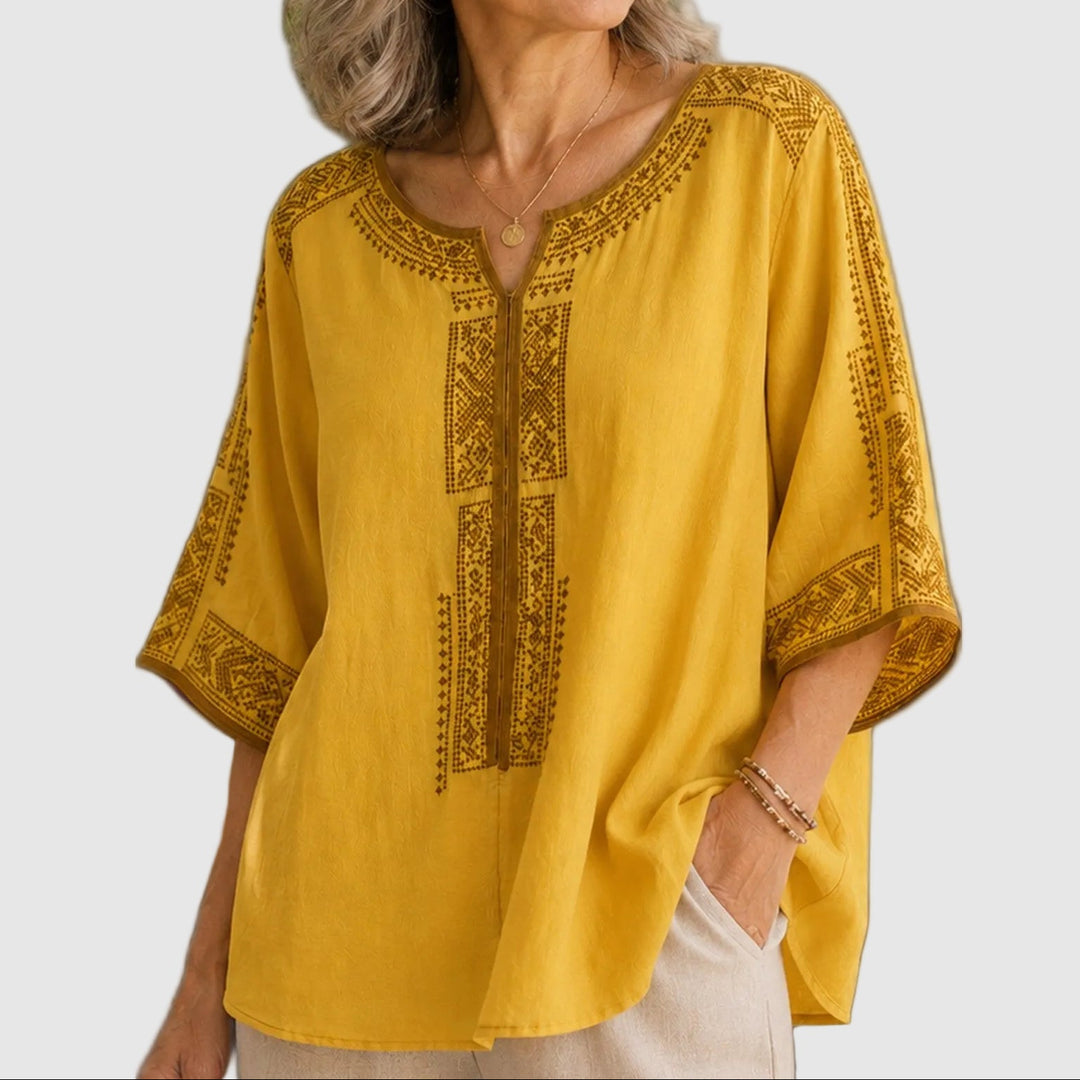 Celine | Blouse en Coton Lin
