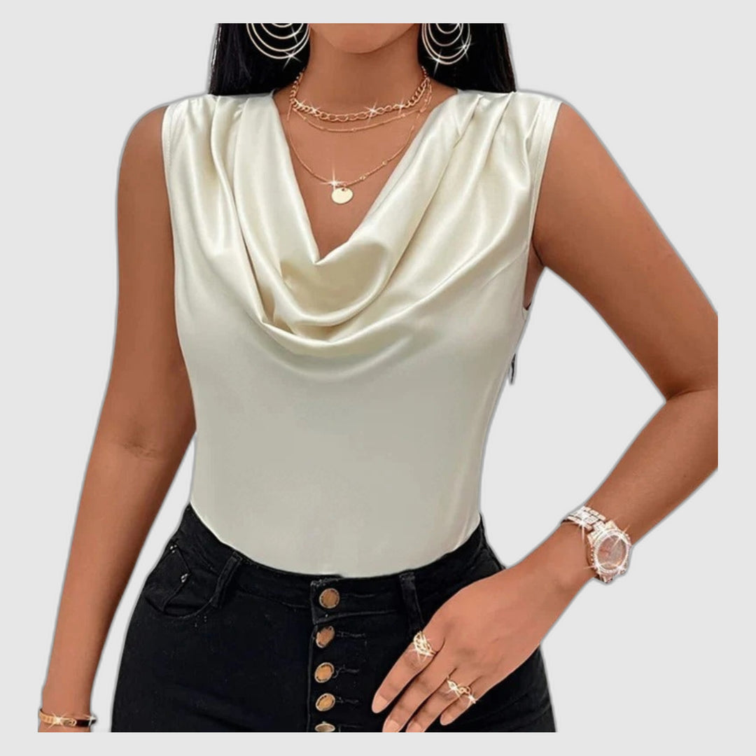BRITTANY | TOP EN SATIN ÉLÉGANT
