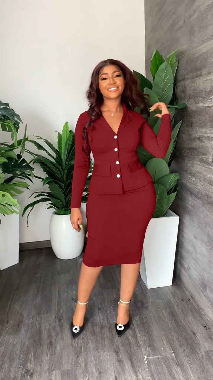 Élodie | Ensemble tailleur veste cintrée et jupe crayon
