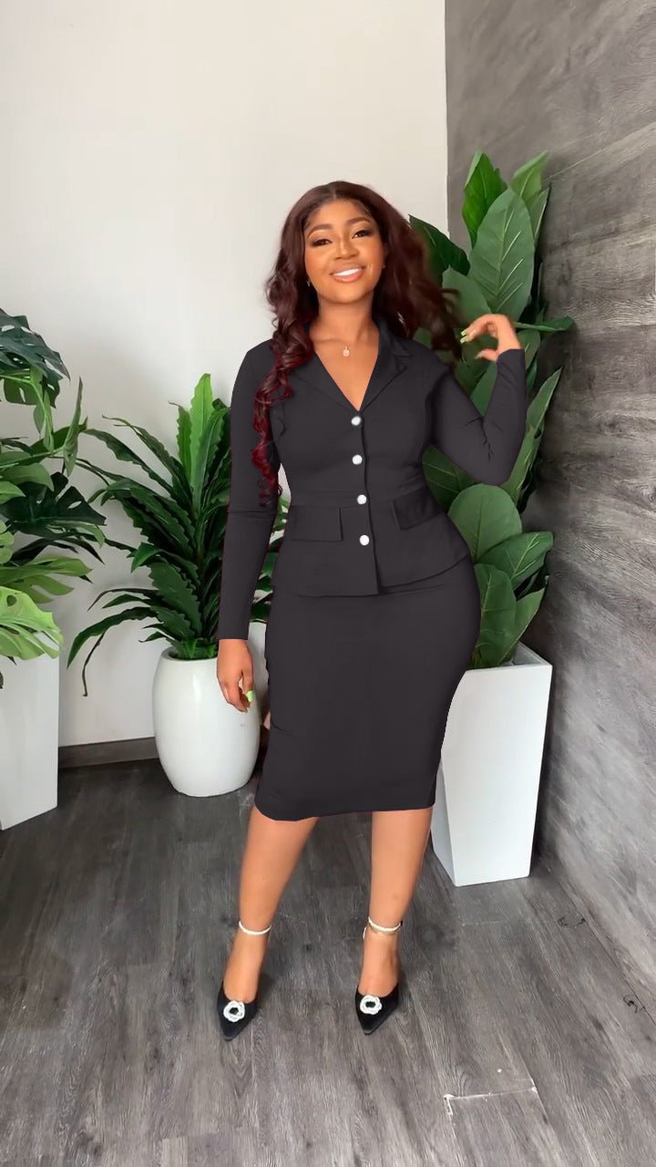 Élodie | Ensemble tailleur veste cintrée et jupe crayon