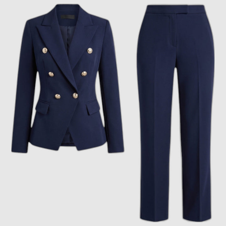 Camille | Ensemble tailleur croisé veste et pantalon