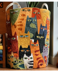 Josée™ | Panier Matelassé Chat Maline