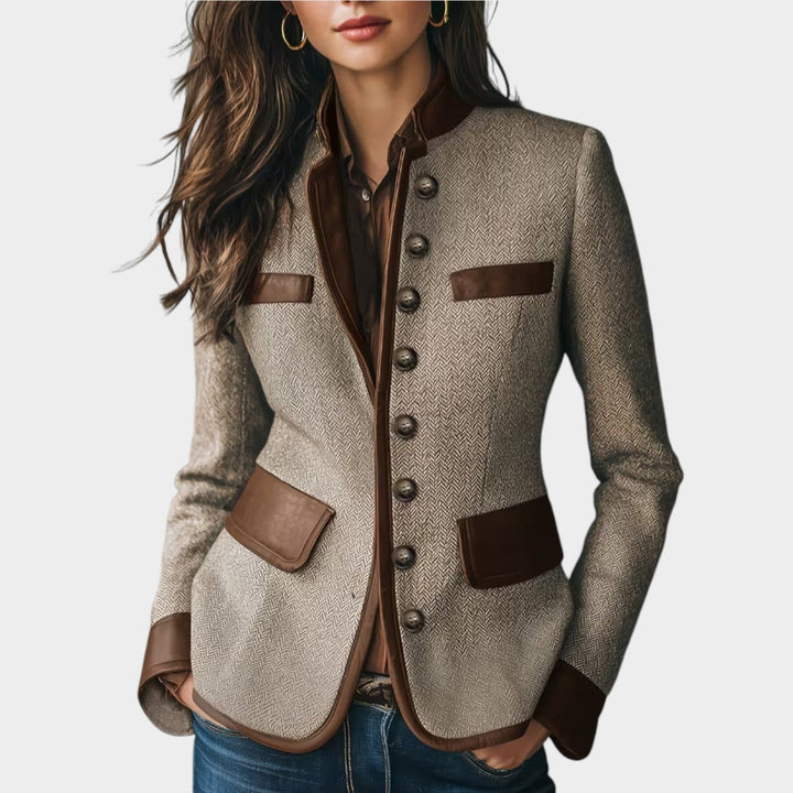 Camille | Blazer ajusté à motif tweed