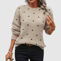 Darielle | Pull en Tricot à Pois Sophistiqué