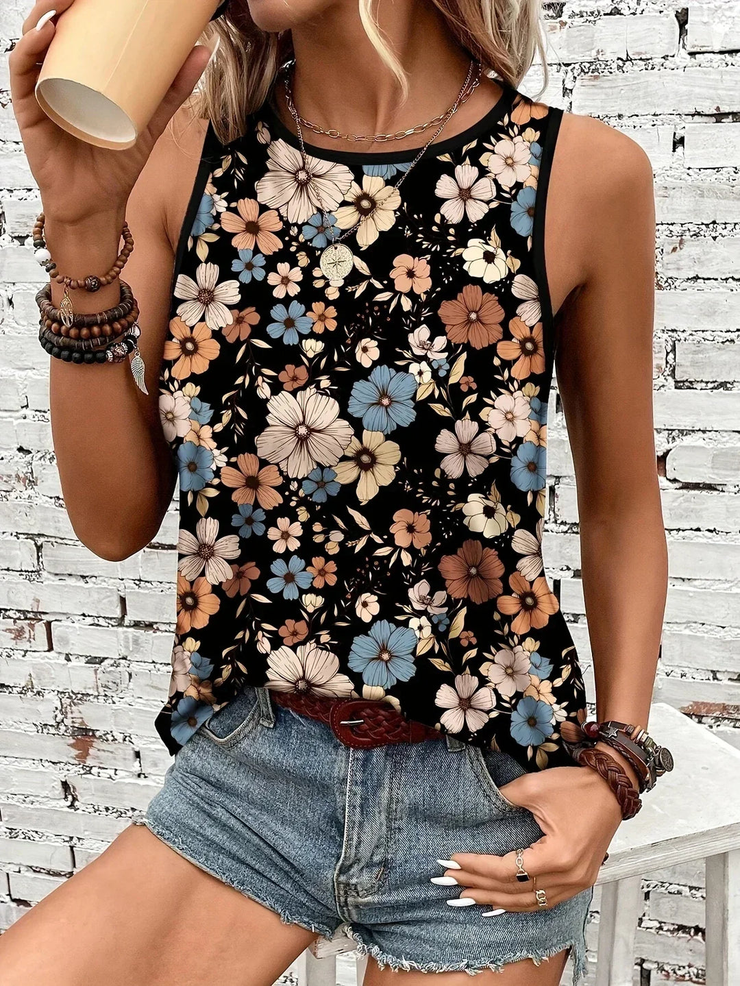 REYA | HAUT FLORAL D'ÉTÉ CONFORTABLE