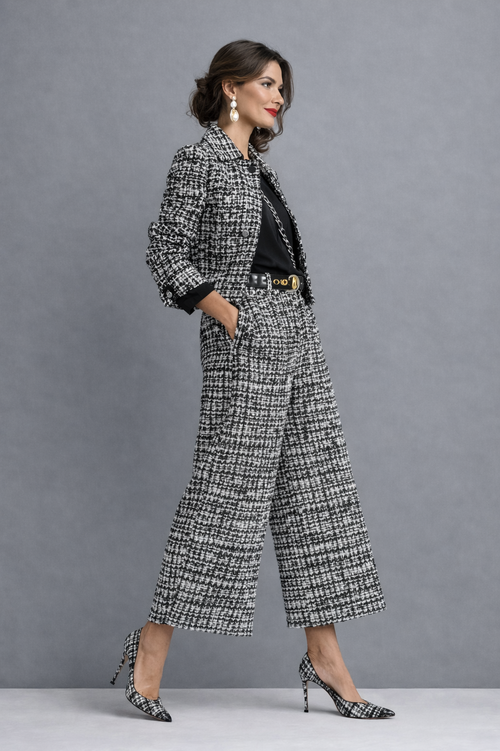 Diane ensemble veste et pantalon - vue latérale