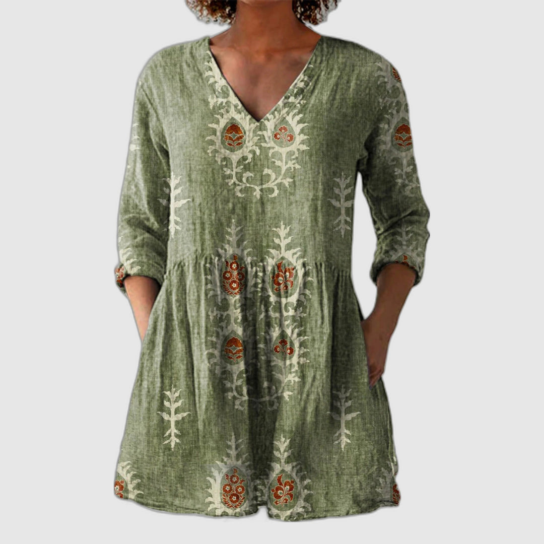 Elise | Blouse Longue avec Col en V