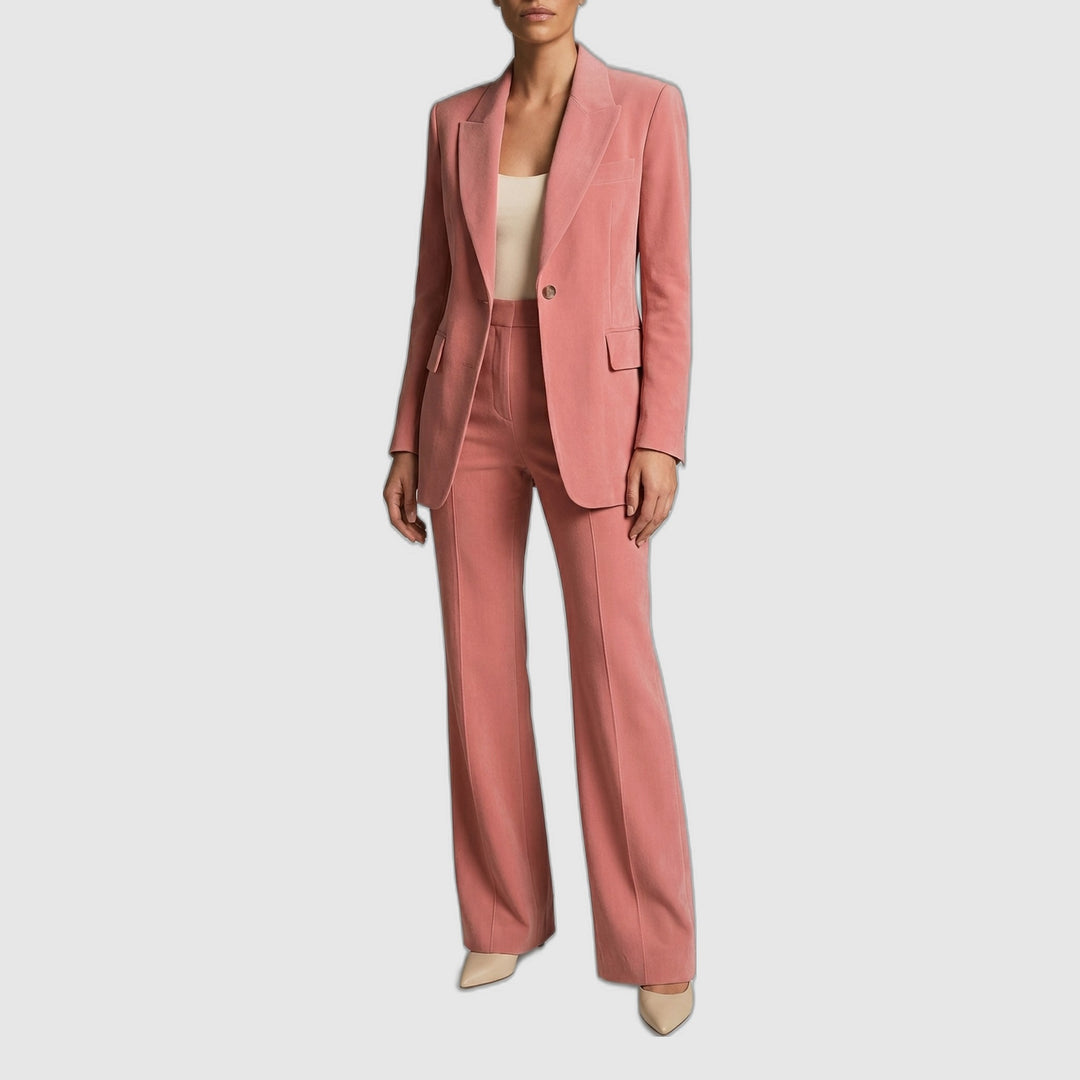 Ensemble tailleur blazer et pantalon jambe large