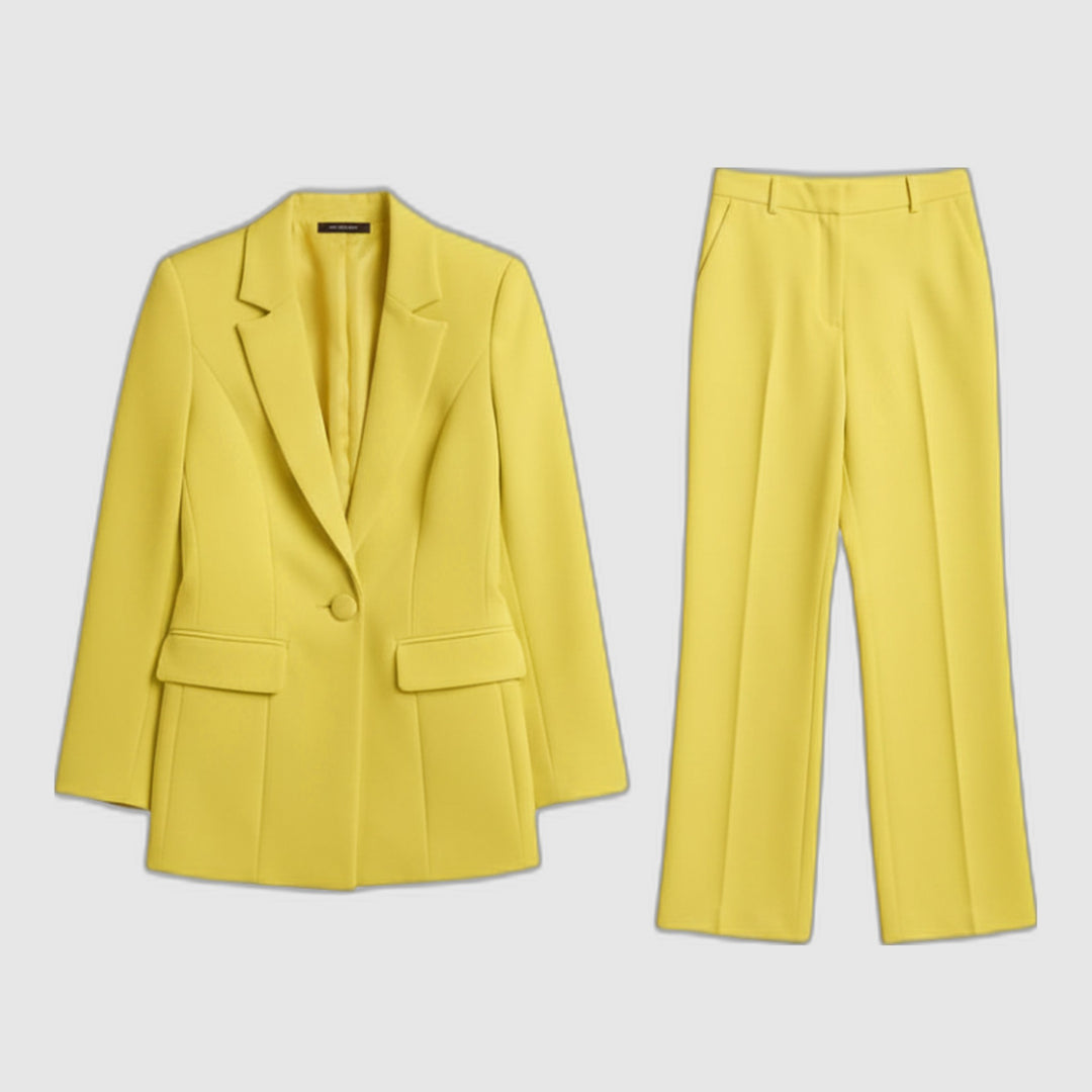 Ensemble tailleur – Veston structuré et pantalon jambe large