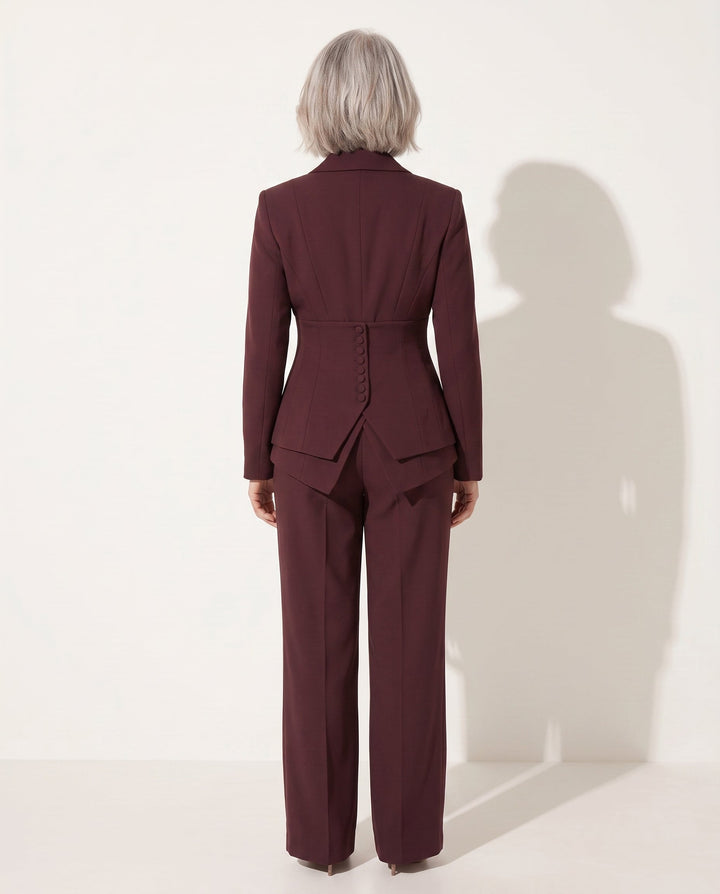 Anouk | Ensemble tailleur blazer et pantalon jambe large