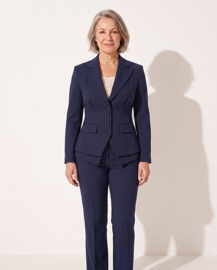 Anouk | Ensemble tailleur blazer et pantalon jambe large