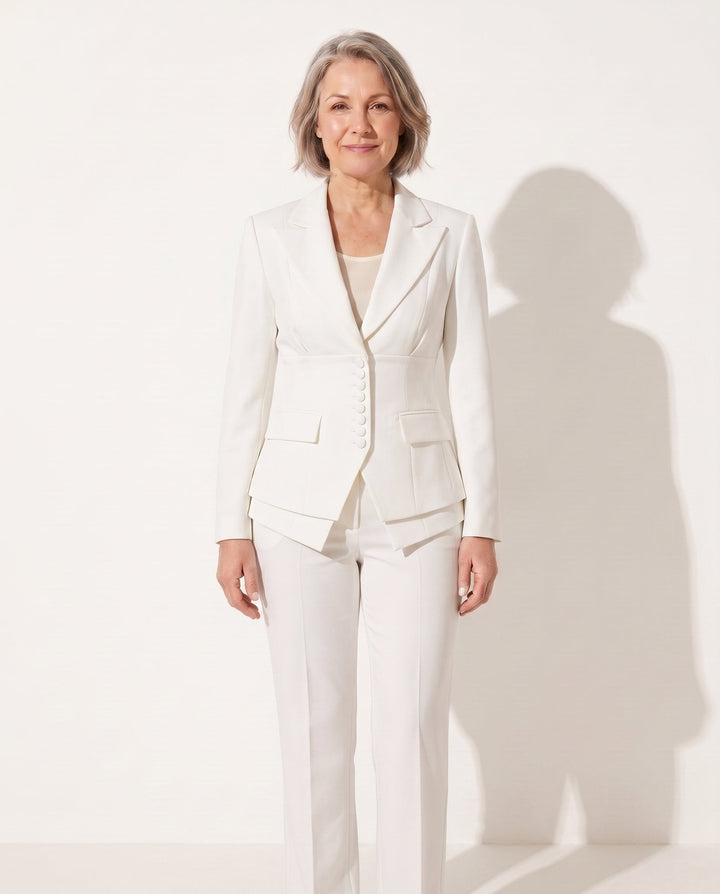Anouk | Ensemble tailleur blazer et pantalon jambe large
