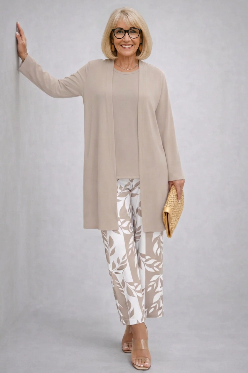 Philomène™ | Ensemble Trois Pièces Pantalon Imprimé