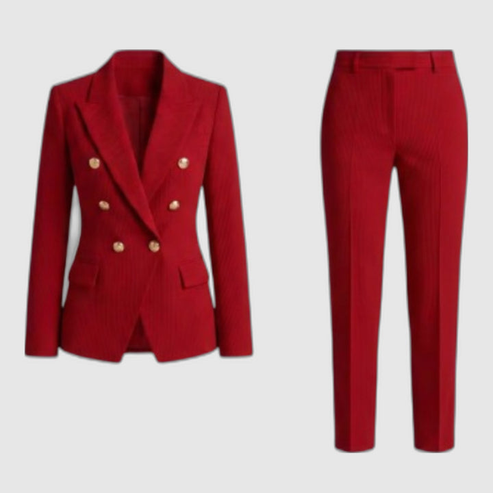 Gabrielle | Ensemble tailleur veste croisée et pantalon