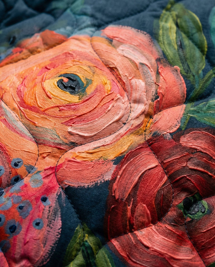Rita - veste matelassée fleurie détail 2