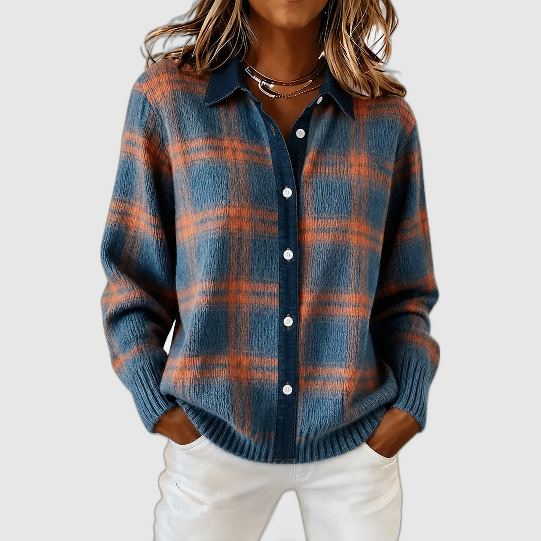 Lumi | Cardigan élégant à carreaux
