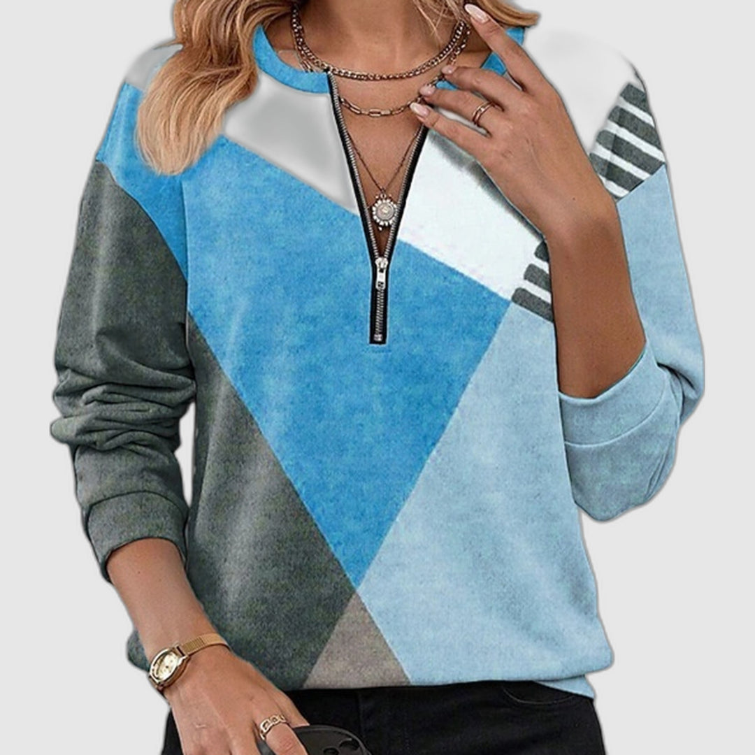 Lurelia | Sweatshirt Géométrique Doux