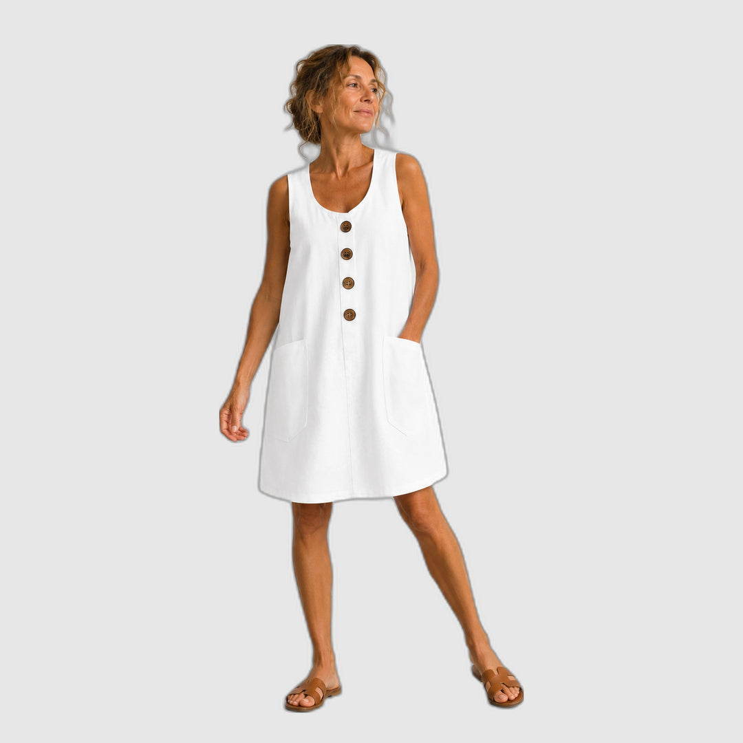 Macey - Robe d'Été en Coton et Lin