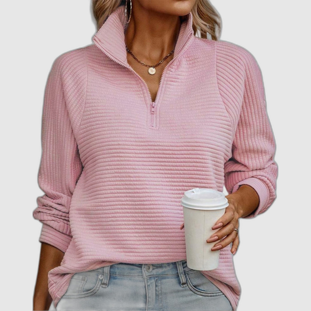 Maevira | Pull à Détail à Zip Demi
