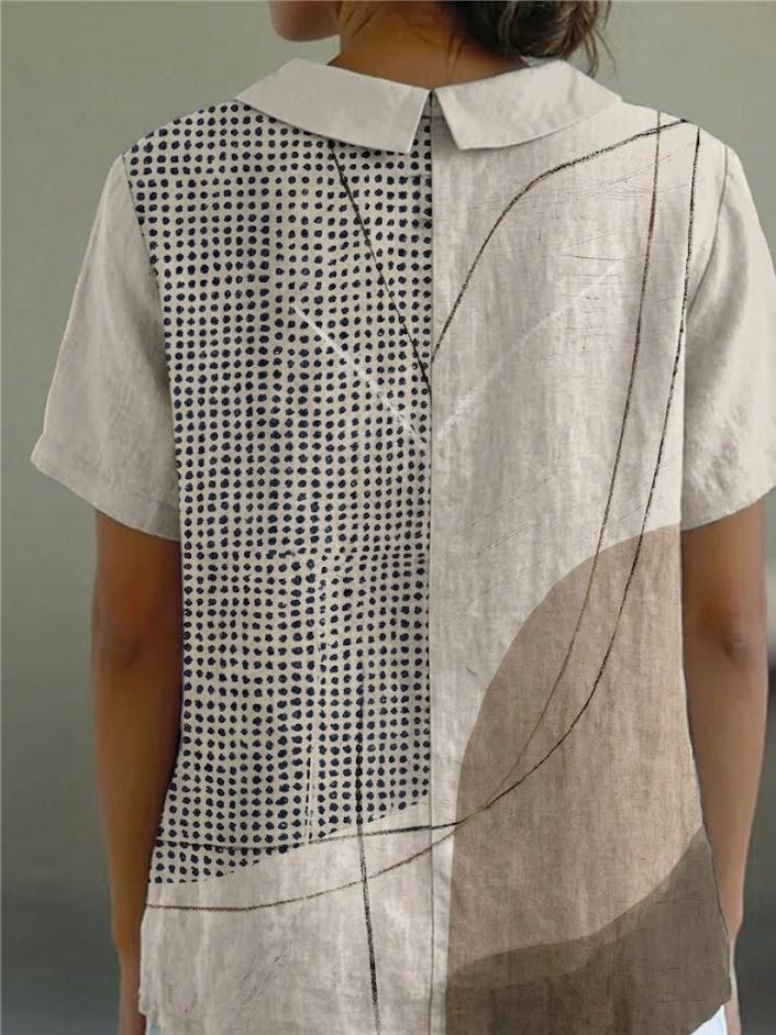 Lana | Chemise à Motifs Abstraits en Points et Lignes
