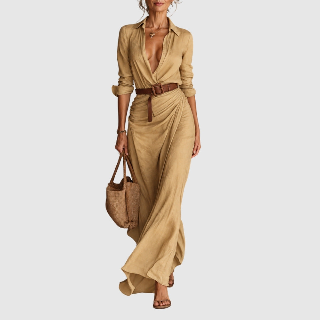 Violette™ | Robe Portefeuille, Ceinture Ajustable