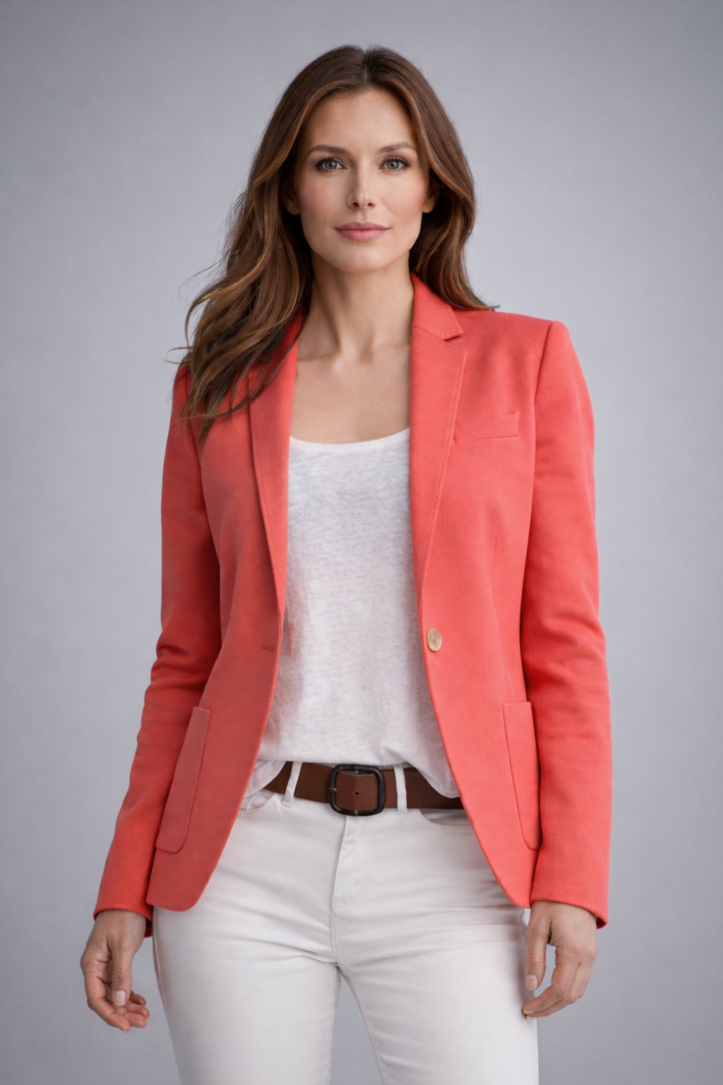 Élise | Blazer ajusté à un bouton et revers crantés