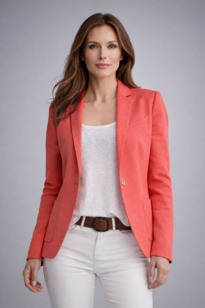 Élise | Blazer ajusté à un bouton et revers crantés