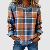 Sweat à la mode avec patchwork à carreaux