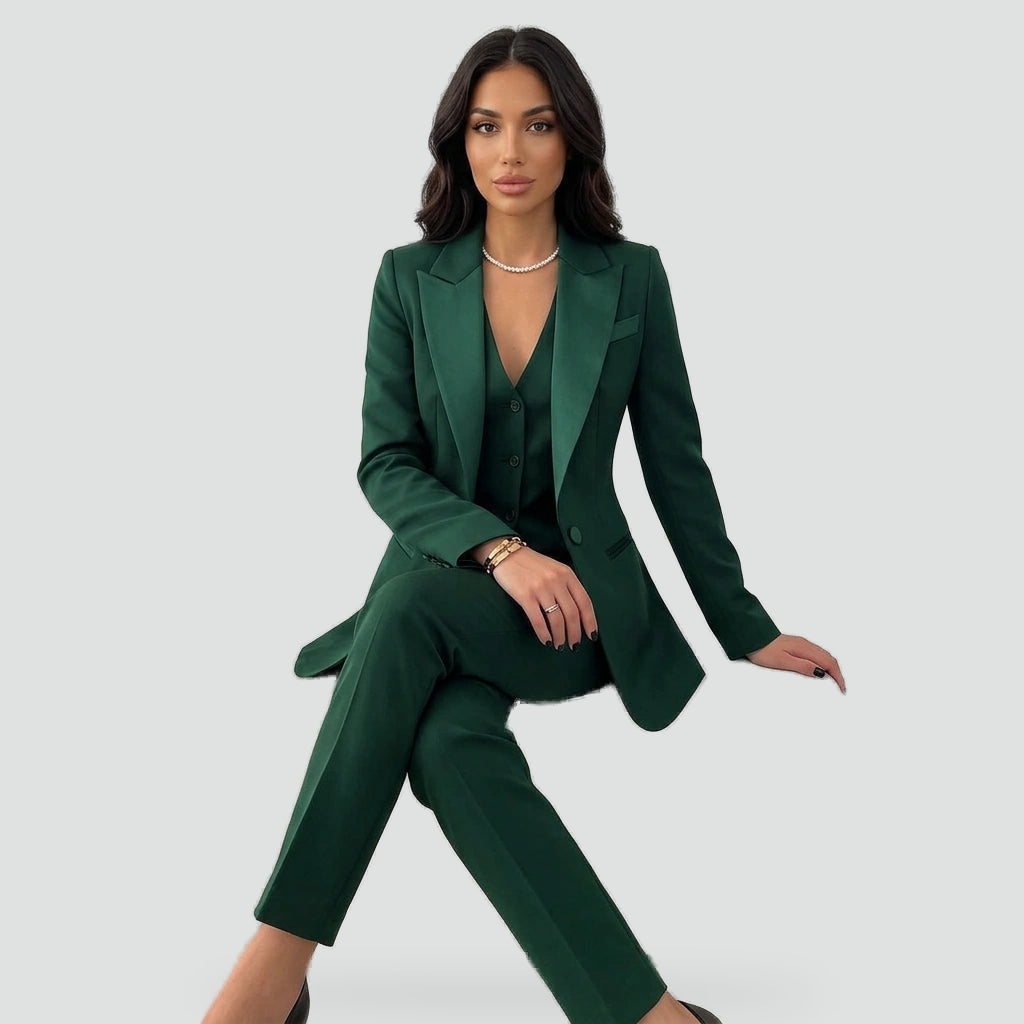 Élise | Ensemble trois pièces blazer, gilet et pantalon
