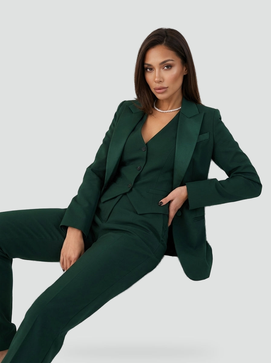 Élise | Ensemble trois pièces blazer, gilet et pantalon