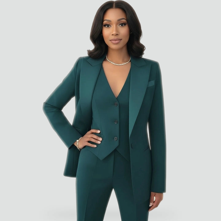 Élise | Ensemble trois pièces blazer, gilet et pantalon